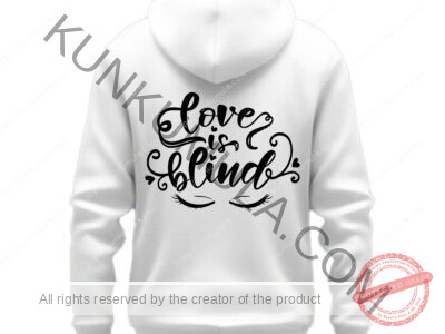 Love Is Blind Art work for T-shirts, hoodies, tote bags, wall art, stickers, mugs, and more Zipped