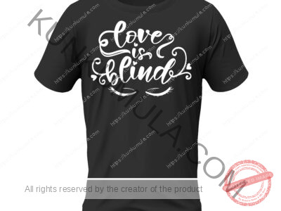 Love Is Blind Art work for T-shirts, hoodies, tote bags, wall art, stickers, mugs, and more Zipped