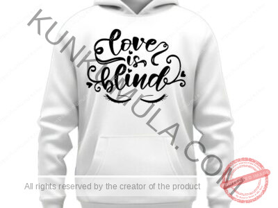 Love Is Blind Art work for T-shirts, hoodies, tote bags, wall art, stickers, mugs, and more Zipped