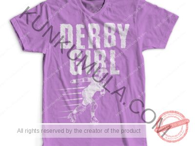 Derby Girl Artwork for T-shirts, hoodies, tote bags, wall art, stickers, mugs, and more