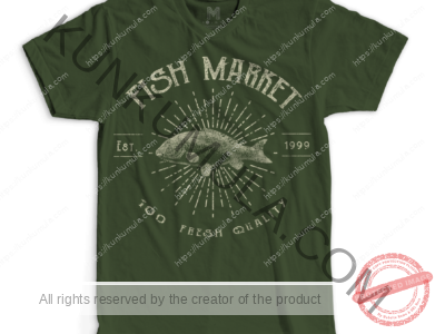 Fish Market Artwork for T-shirts, hoodies, tote bags, wall art, stickers, mugs, and more PNG