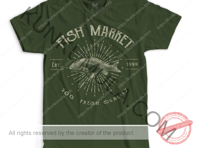 Fish Market Artwork for T-shirts, hoodies, tote bags, wall art, stickers, mugs, and more PNG