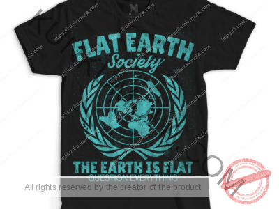 Flat Earth Society Artwork for T-shirts, hoodies, tote bags, wall art, stickers, mugs, and more