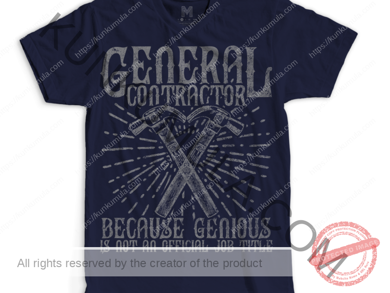 General Contractor Distressed Artwork for T-shirts, hoodies, tote bags, wall art, stickers, mugs, and more