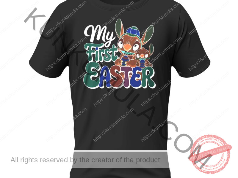 My First Easter Artwork for T-shirts, hoodies, tote bags, wall art, stickers, mugs, and more in Png