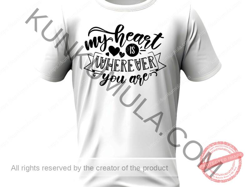 My Heart Is Wherever You Are Art work for T-shirts, hoodies, tote bags, wall art, stickers, mugs, and more Zipped