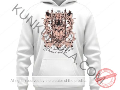 Protect And Serve Artwork for T-shirts, hoodies, tote bags, wall art, stickers, mugs, and more