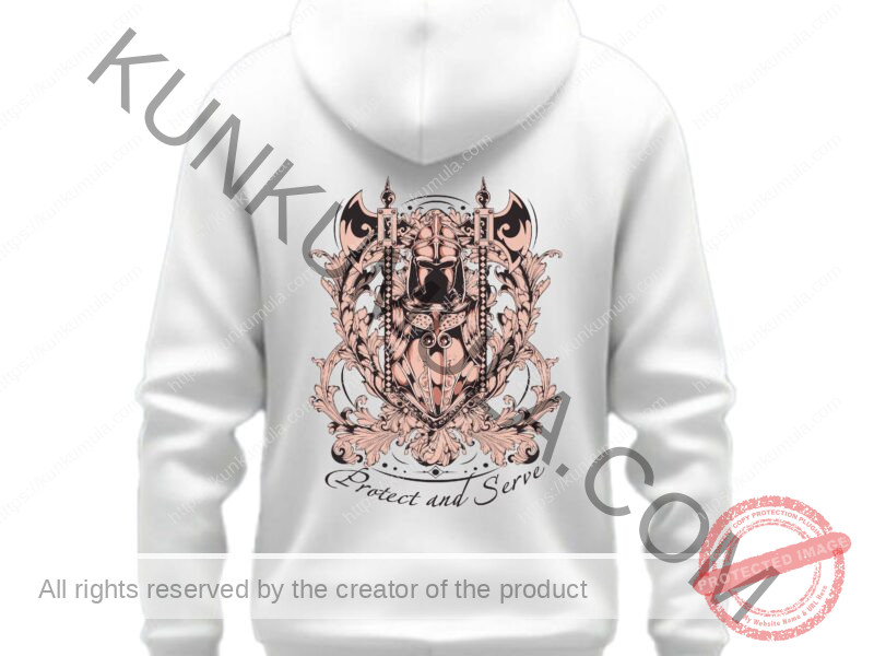 Protect And Serve Artwork for T-shirts, hoodies, tote bags, wall art, stickers, mugs, and more