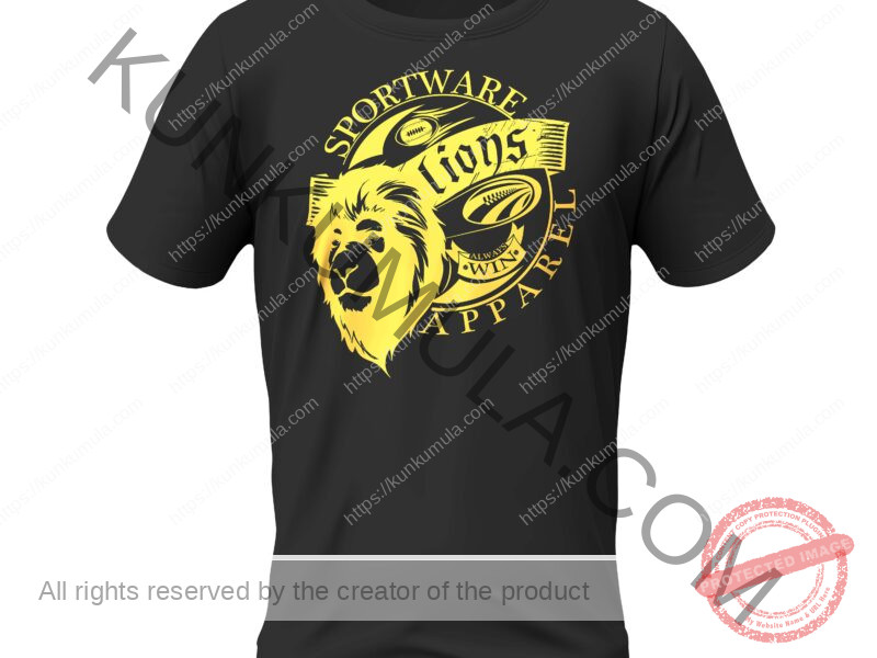 Sport Ware Lions Apparel Artwork for T-shirts, hoodies, tote bags, wall art, stickers, mugs, and more