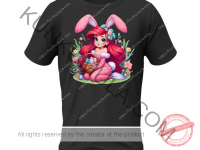 The Queen Happy with Her Easter Eggs Artwork for T-shirts, hoodies, tote bags, wall art, stickers, mugs, and more in Png