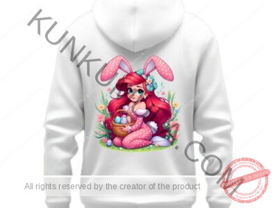 The Queen Happy with Her Easter Eggs Artwork for T-shirts, hoodies, tote bags, wall art, stickers, mugs, and more in Png