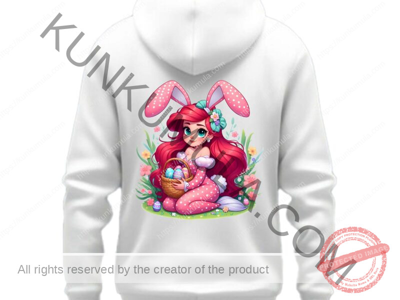 The Queen Happy with Her Easter Eggs Artwork for T-shirts, hoodies, tote bags, wall art, stickers, mugs, and more in Png