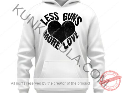 less guns more love Artwork for T-shirts, hoodies, tote bags, wall art, stickers, mugs, and more
