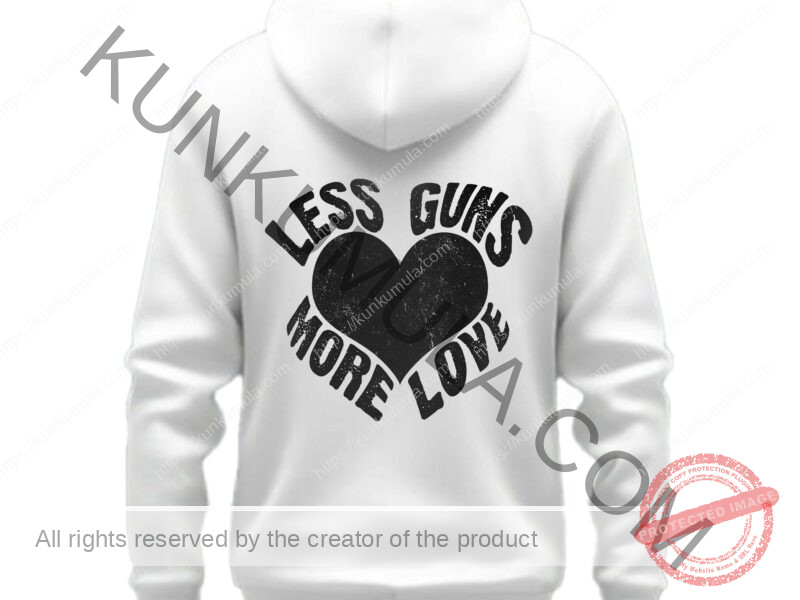 less guns more love Artwork for T-shirts, hoodies, tote bags, wall art, stickers, mugs, and more