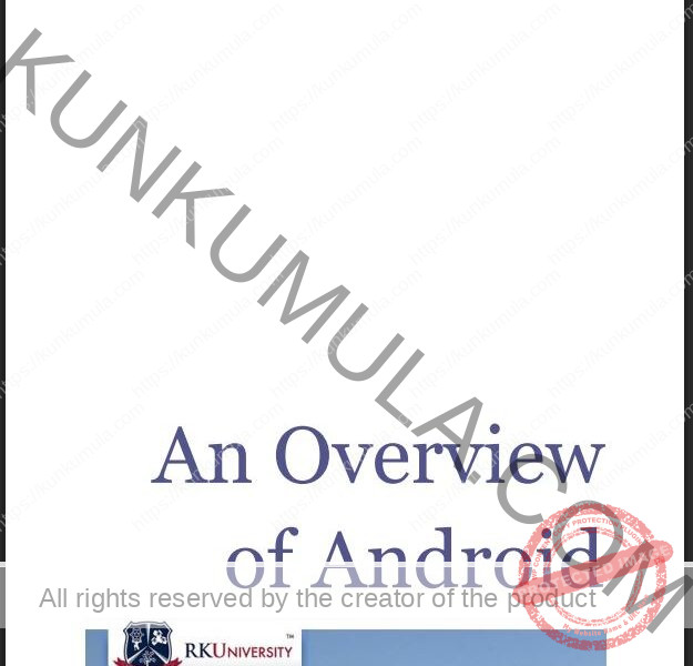 Android Tutorial an overview of android Book IN pDF