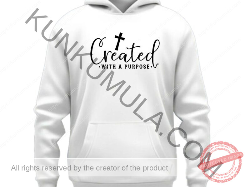 Created with a purpose Artwork for T-shirts, hoodies, tote bags, wall art, stickers, mugs, and more