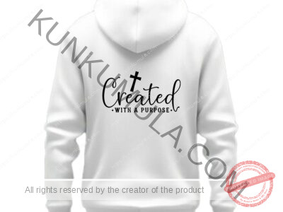 Created with a purpose Artwork for T-shirts, hoodies, tote bags, wall art, stickers, mugs, and more