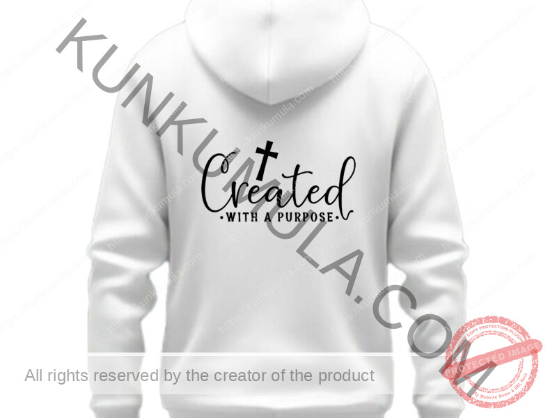 Created with a purpose Artwork for T-shirts, hoodies, tote bags, wall art, stickers, mugs, and more