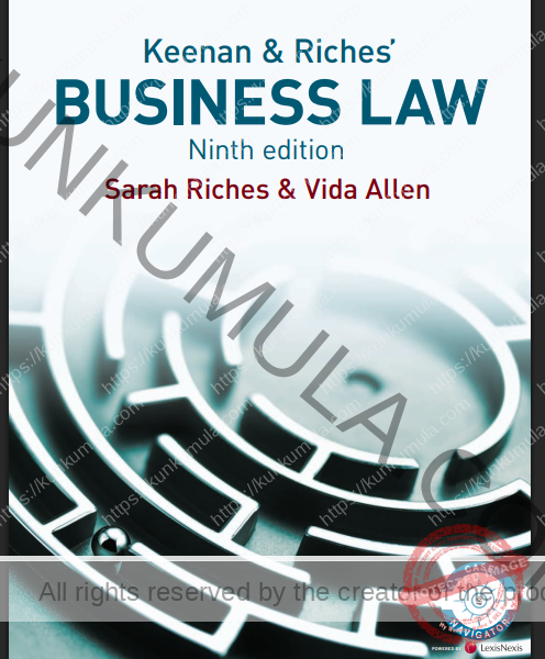 Business Law Keenan & Riches' Business Law Ninth Edition Sarah Riches & Vida Allen
