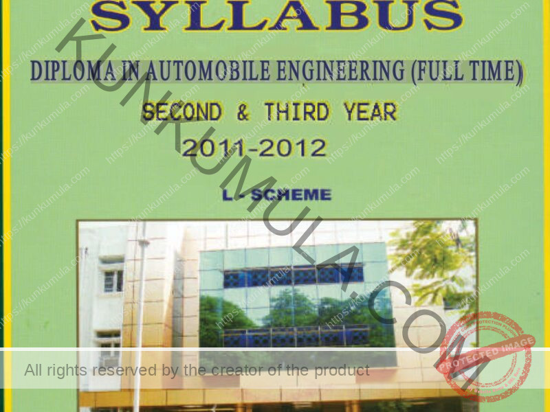 - Syllabus Diploma In Automobile Engineering ( Full Time ) Sencond and thierd year 2011 - 2012 Book In Pdf