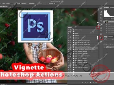 Vignette Photoshop Actions in Zip