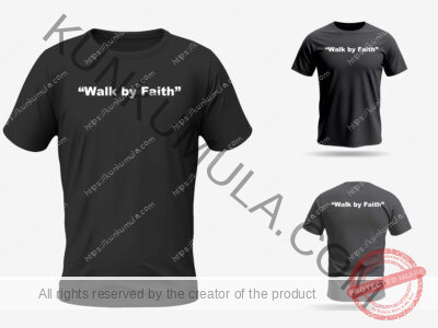 Walk by Faith Artwork for T shirts, hoodies, tote bags, wall art, stickers, mugs, and more Zipped Artwork