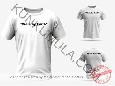Walk by Faith Artwork for T shirts, hoodies, tote bags, wall art, stickers, mugs, and more Zipped Artwork