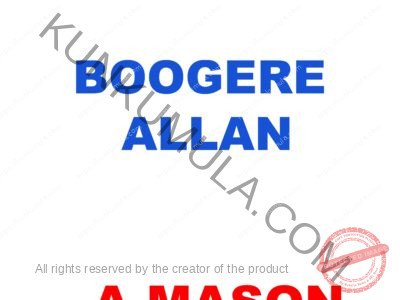 BOOGERE ALLAN A MASON FROM UGANDA