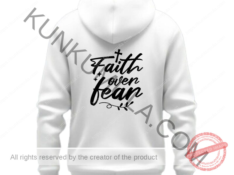 Faith over fear Artwork for T-shirts, hoodies, tote bags, wall art, stickers, mugs, and more