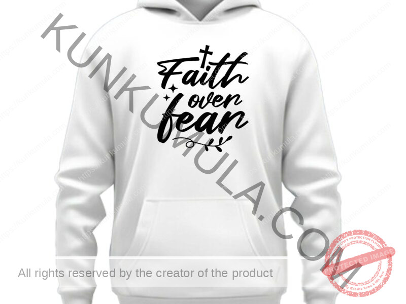 Faith over fear Artwork for T-shirts, hoodies, tote bags, wall art, stickers, mugs, and more