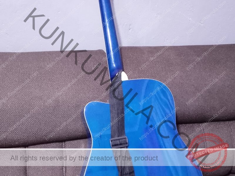 Acoustic Guitar Blue In Color