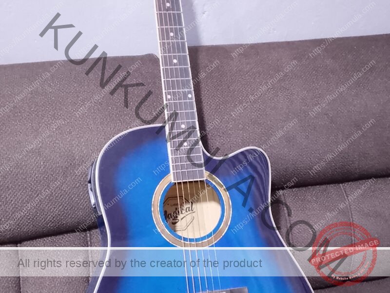 Acoustic Guitar Blue In Color