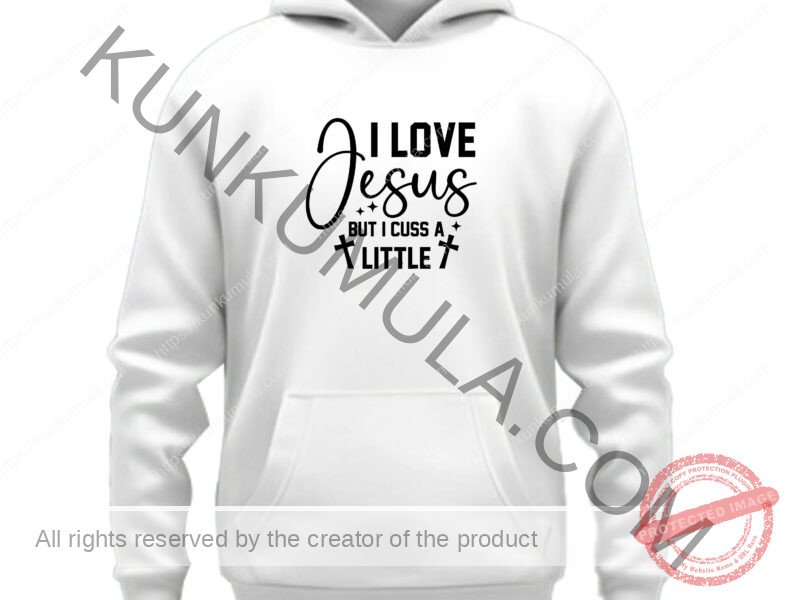 I love jesus but i cuss a little Artwork for T-shirts, hoodies, tote bags, wall art, stickers, mugs, and more