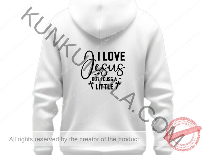 I love jesus but i cuss a little Artwork for T-shirts, hoodies, tote bags, wall art, stickers, mugs, and more