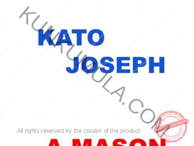 KATO JOSEPH A MASON IN UGANDA