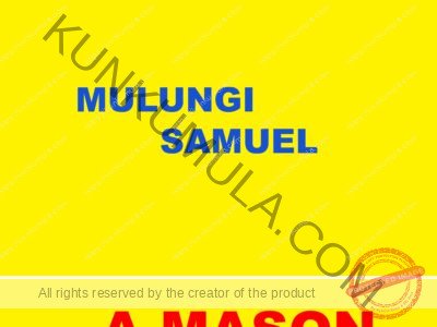 MULUNGI SAMUEL A Mason From Uganda Kampala