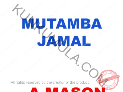 MUTAMBA JAMAL A MASON FROM UGANDA