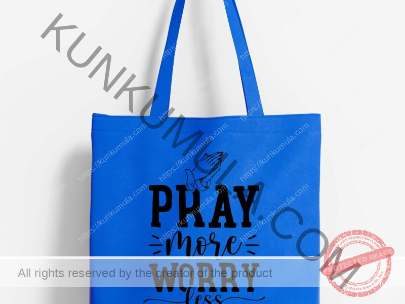 Pray more worry less Artwork for T-shirts, hoodies, tote bags, wall art, stickers, mugs, and more