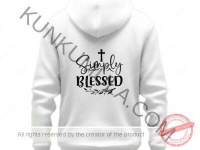 Simply blessed Artwork for T-shirts, hoodies, tote bags, wall art, stickers, mugs, and more Zipped file with a Png. Svg and Dxf Files of the Artwork