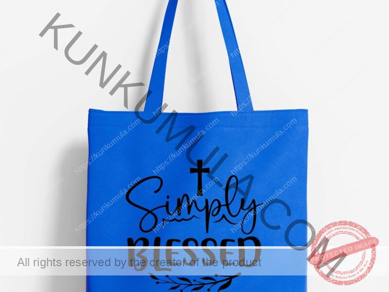 Simply blessed Artwork for T-shirts, hoodies, tote bags, wall art, stickers, mugs, and more Zipped file with a Png. Svg and Dxf Files of the Artwork