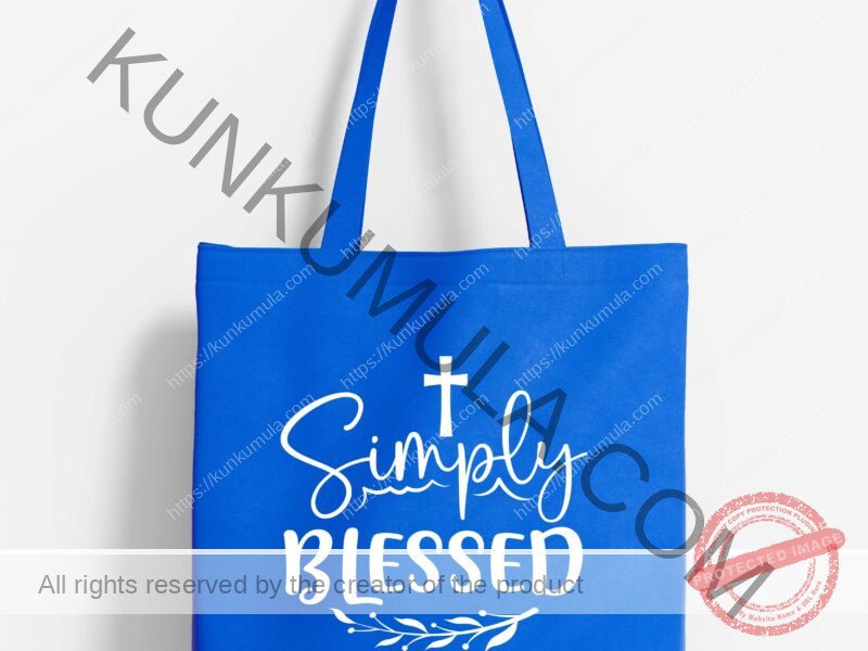 Simply blessed Artwork for T-shirts, hoodies, tote bags, wall art, stickers, mugs, and more Zipped file with a Png. Svg and Dxf Files of the Artwork
