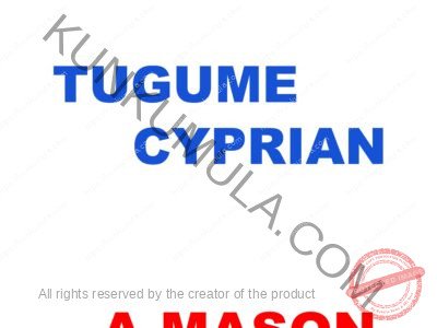 TUGUME CYPRIAN A MASON FROM UGANDA