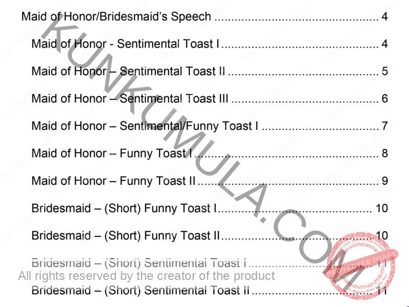 Wedding Speeches for the Maid of Honor & Bridesmaid Book In Pdf