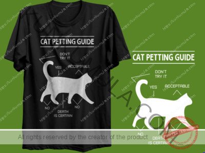 CAT PETTING GUIDE ARTWORK | Artwork In PNG| Ai-File| EPS | HTML | PSD | JPG | for T-shirts, hoodies, tote bags, wall art, stickers, mugs, and more