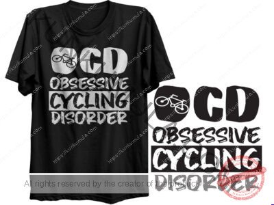 ODC OBSESSIVE CYCLING DISORDER ARTWORK | Artwork In PNG| Ai-File| EPS | HTML | PSD | JPG | for T-shirts, hoodies, tote bags, wall art, stickers, mugs, and more