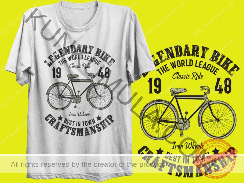 LEGENDARY BIKE CRAFTS MANSHIP ARTWORK | Artwork In PNG| Ai-File| EPS | HTML | PSD | JPG | for T-shirts, hoodies, tote bags, wall art, stickers, mugs, and more