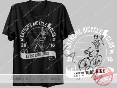 28 EXTREME BICYCLE CLUB 16 LETS RIDE THE BIKE ART WORK | Artwork In PNG| Ai-File| EPS | HTML | PSD | JPG | for T-shirts, hoodies, tote bags, wall art, stickers, mugs, and more