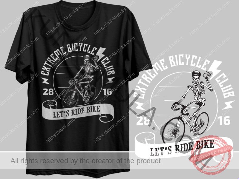 28 EXTREME BICYCLE CLUB 16 LETS RIDE THE BIKE ART WORK | Artwork In PNG| Ai-File| EPS | HTML | PSD | JPG | for T-shirts, hoodies, tote bags, wall art, stickers, mugs, and more