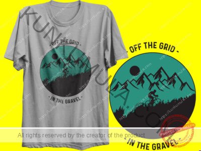 Off The Grid In The Gravel Artwork | Artwork In PNG| Ai-File| EPS | HTML | PSD | JPG | for T-shirts, hoodies, tote bags, wall art, stickers, mugs, and more
