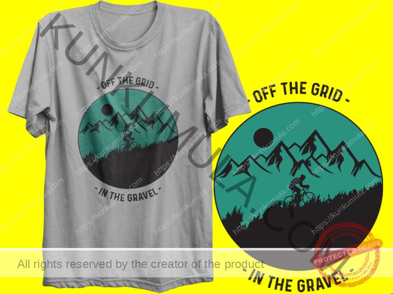 Off The Grid In The Gravel Artwork | Artwork In PNG| Ai-File| EPS | HTML | PSD | JPG | for T-shirts, hoodies, tote bags, wall art, stickers, mugs, and more